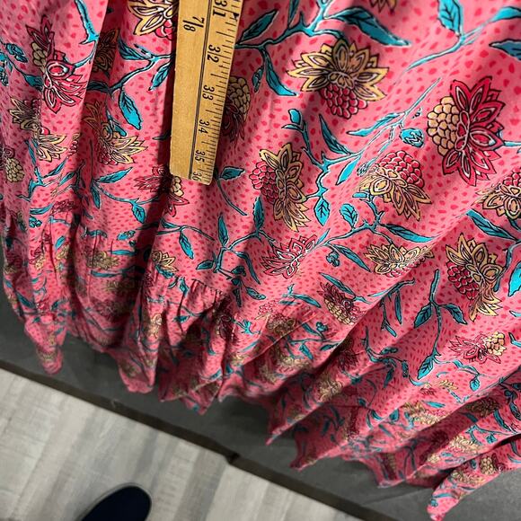 Destination 365 Regular Printed Short-Sleeve Midi Dress Fuchsia Floral Medium - Picture 8 of 14